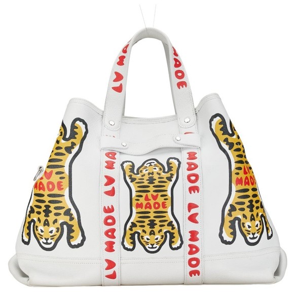 Louis Vuitton NIGO collaboration trolley tote bag shoulder M59366 white multi... - Picture 2 of 13